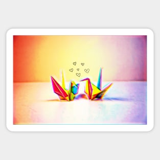 Paper Lovebirds Sticker